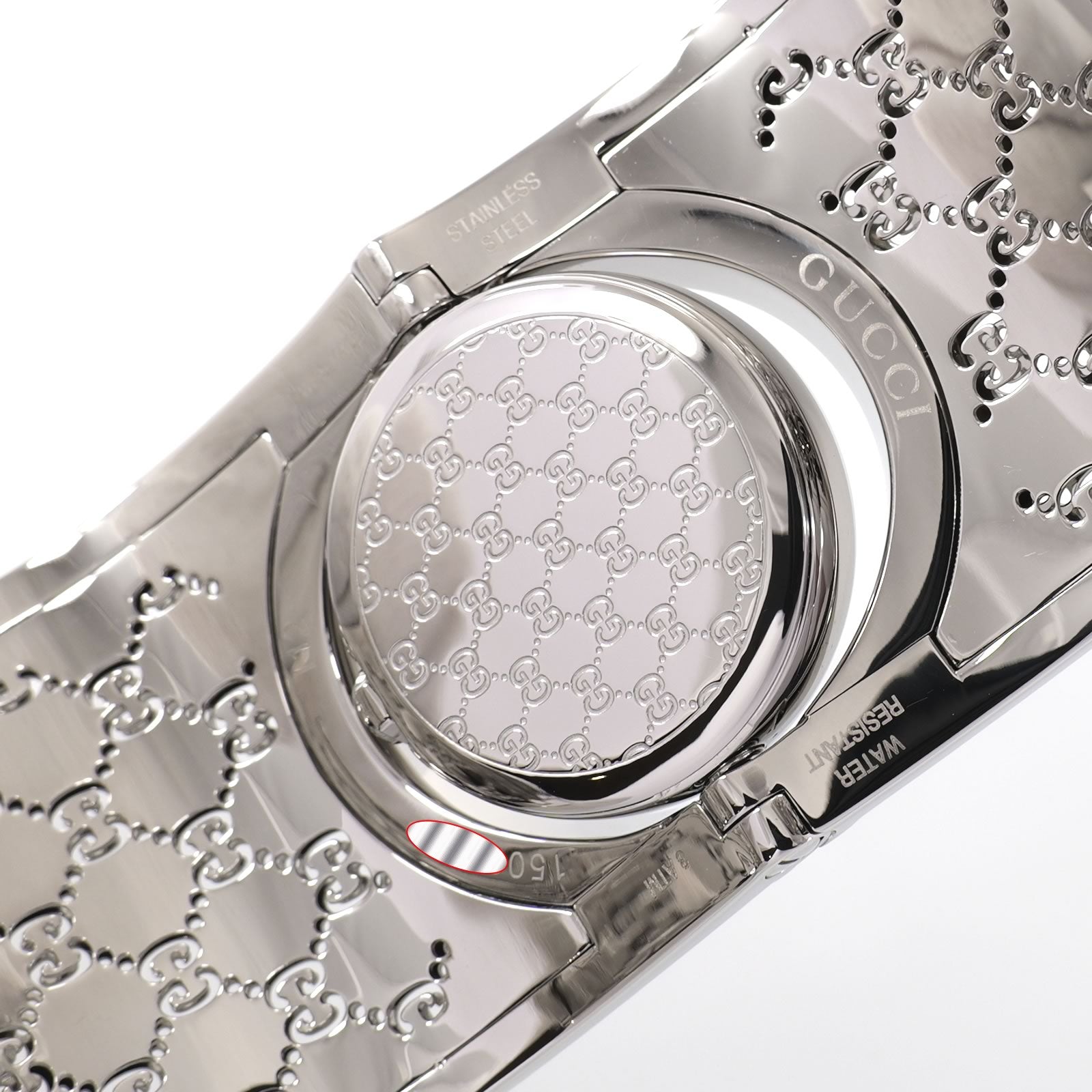 Gucci Twirl 112 stainless steel case back