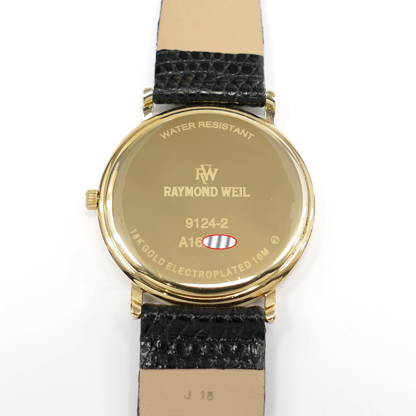 Raymond Weil 9124-2 18k Gold Plated case back