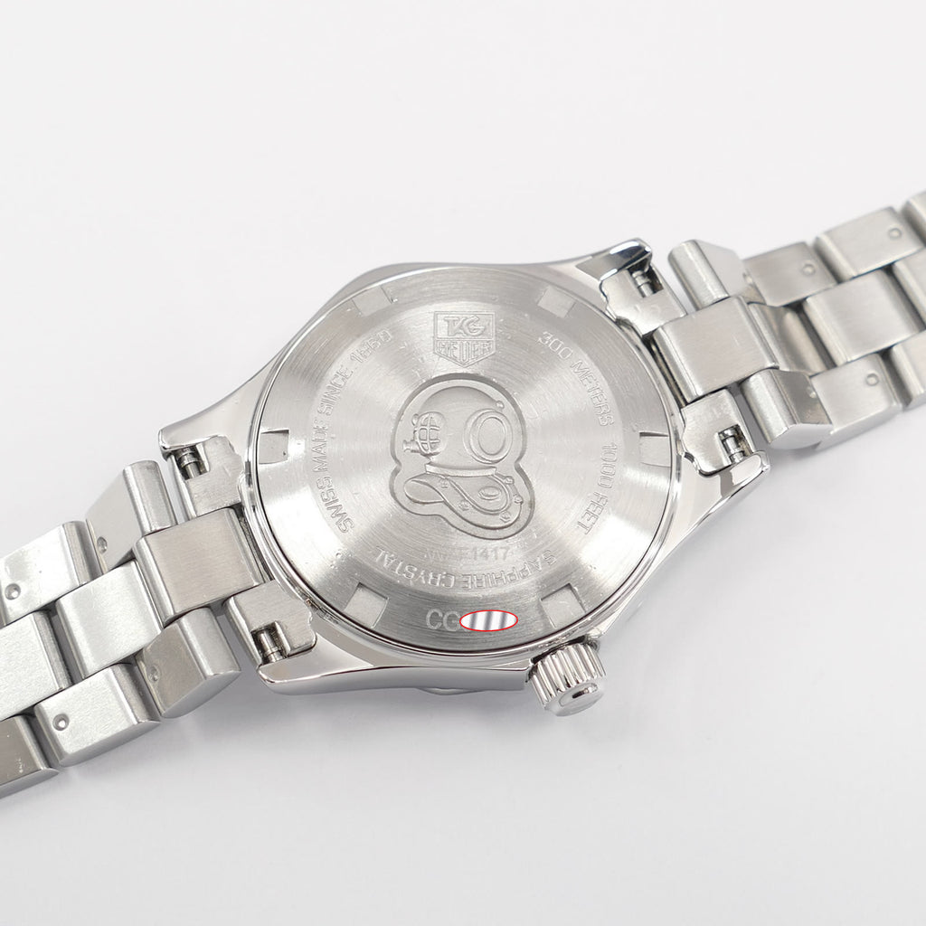 TAG Heuer Aquaracer WAF1417 stainless steel screw down case back