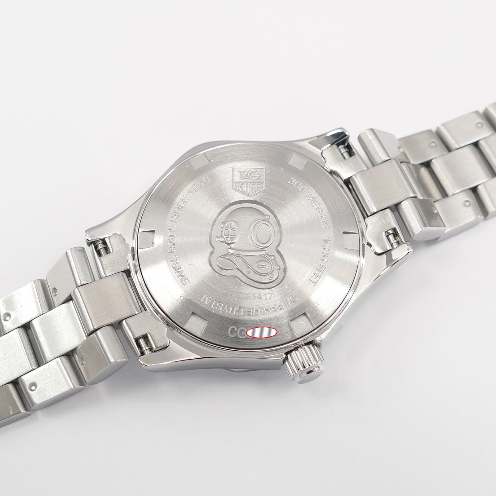 TAG Heuer Aquaracer WAF1417 stainless steel screw down case back
