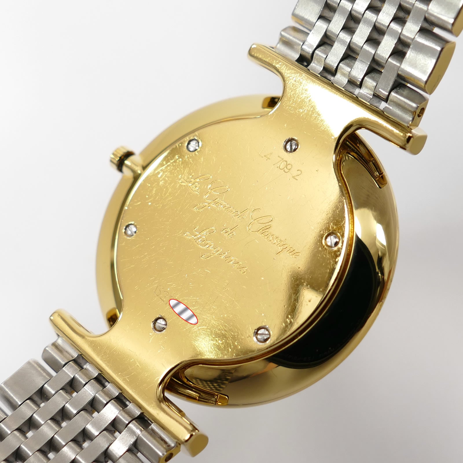 Longines La Grande L4.709.2 Gold PVD case back