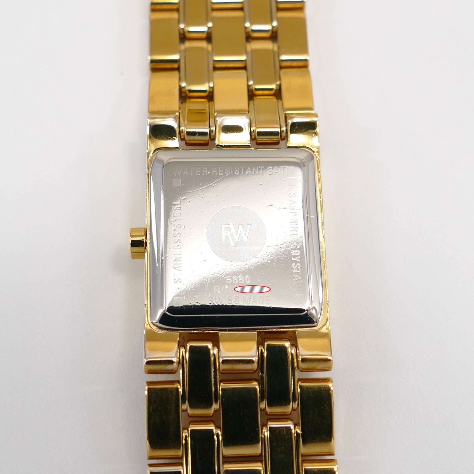 Raymond Weil Tema 5886 stainless steel case back