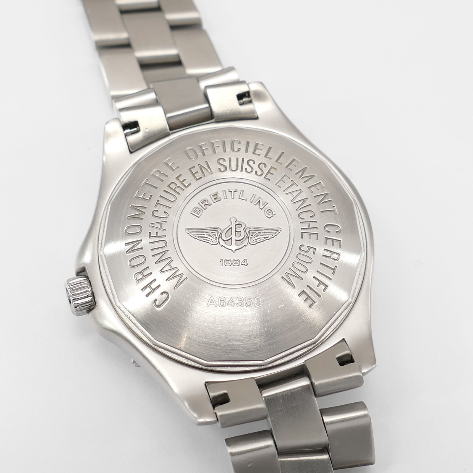 Breitling Colt Ocean A64350 stainless steel screw down case back