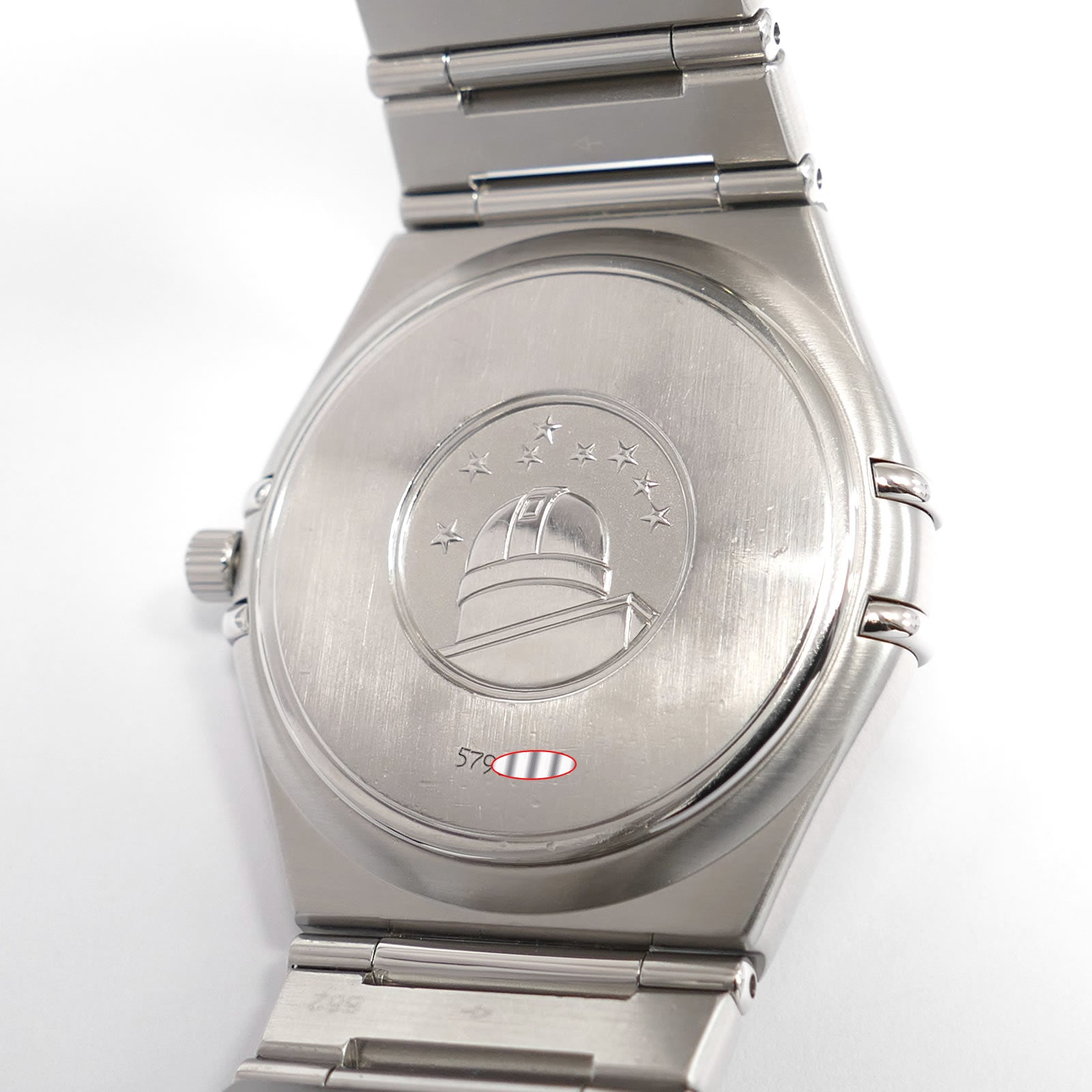 Omega Constellation 1512.30.00 stainless steel observatory case back