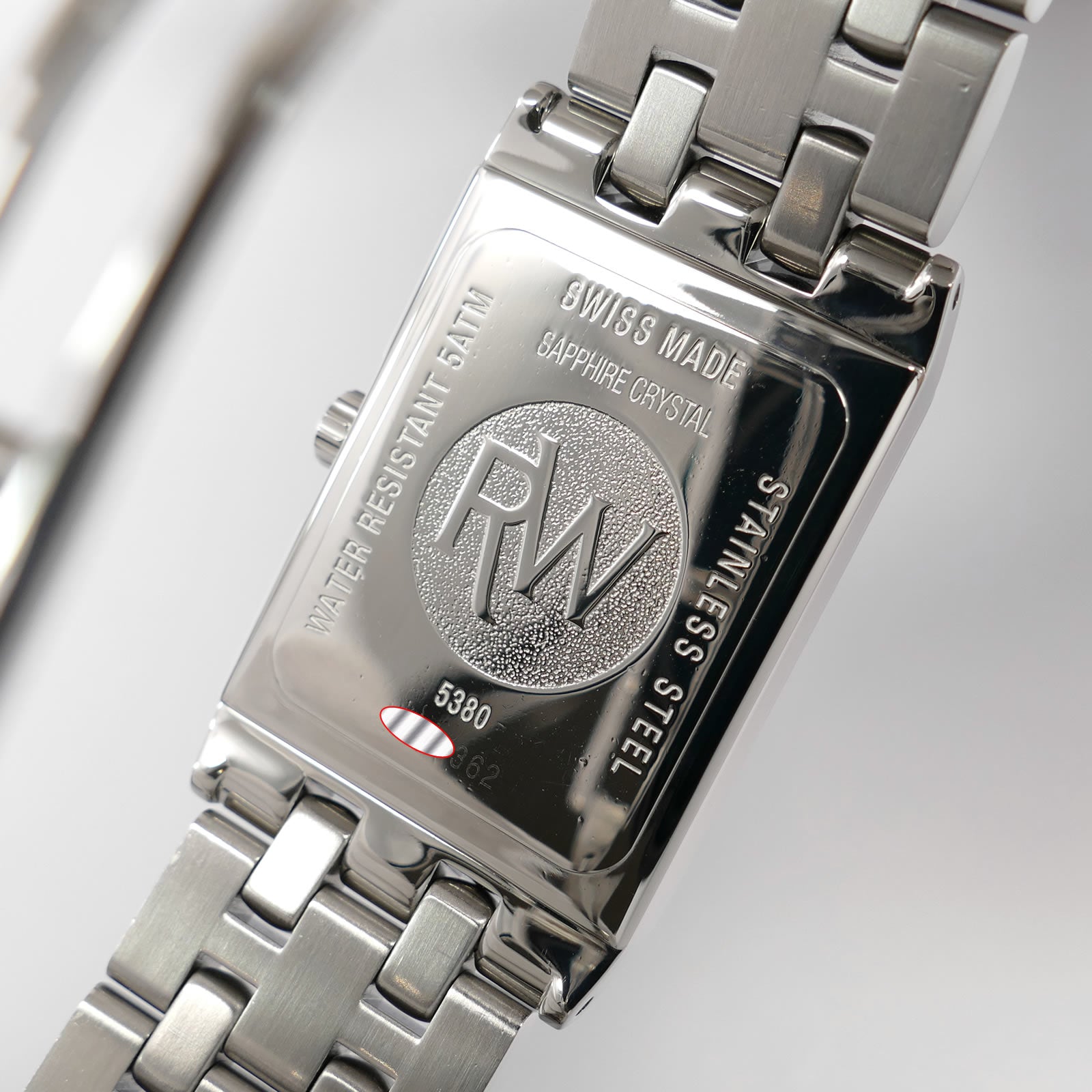 Raymond Weil Tango 5380 stainless steel case back