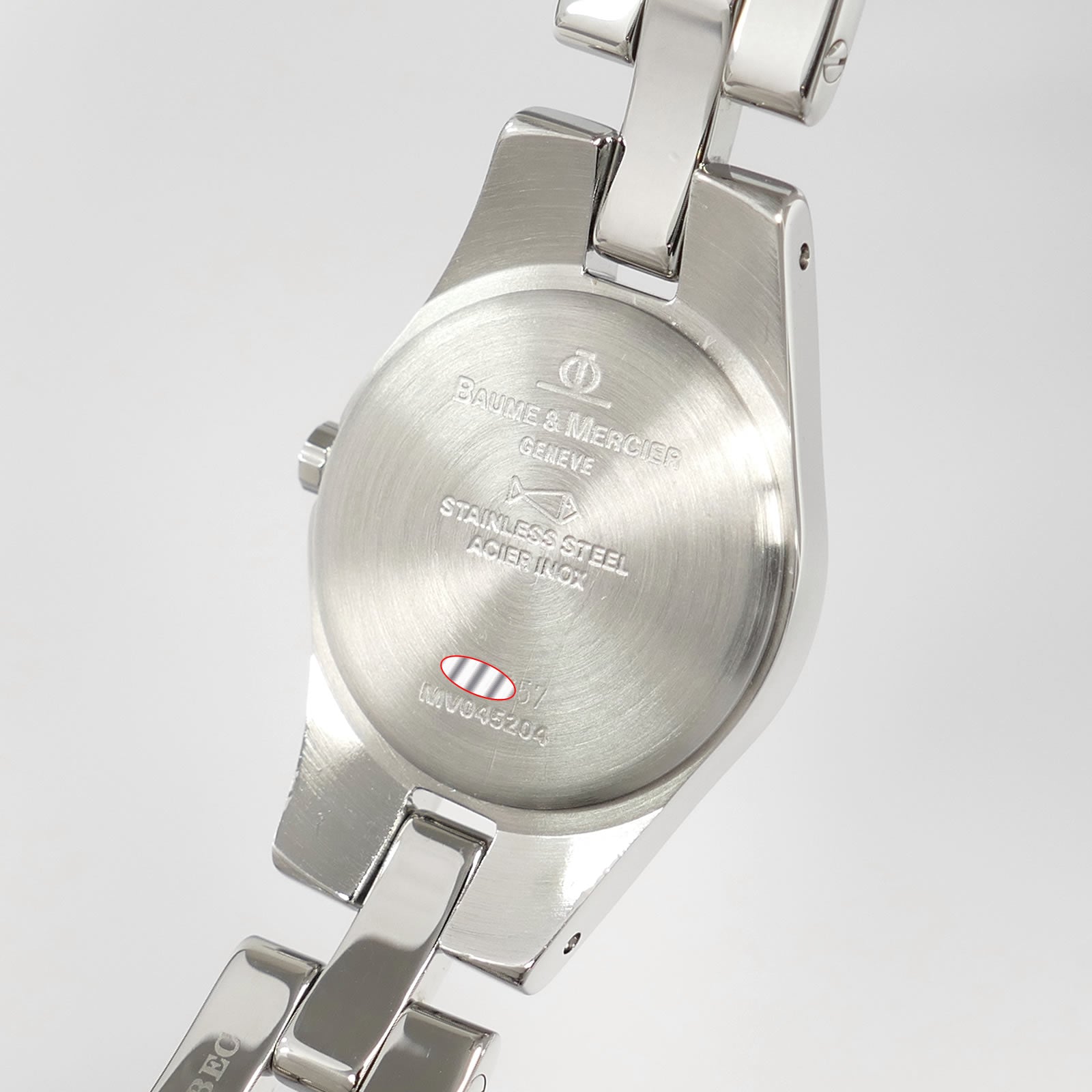 Baume & Mercier Linea MV045204 stainless steel case back