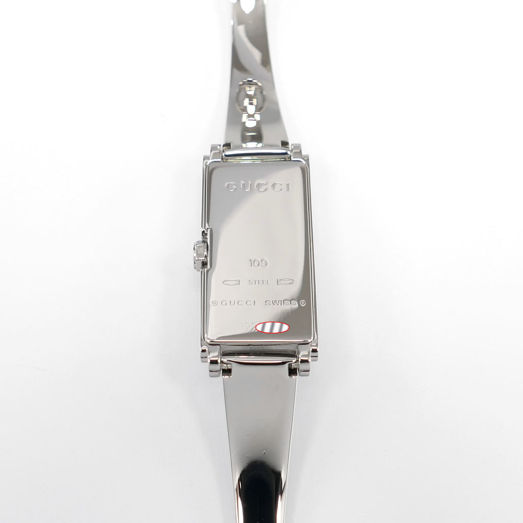 Gucci G-Line 109 stainless steel case back