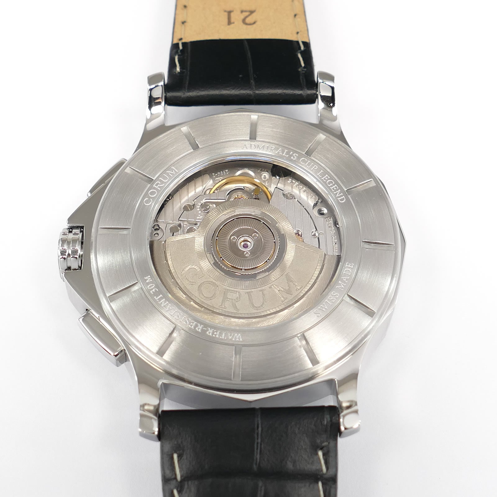 Corum Admiral's Cup Legend 01.0096 exhibition case back CO 984