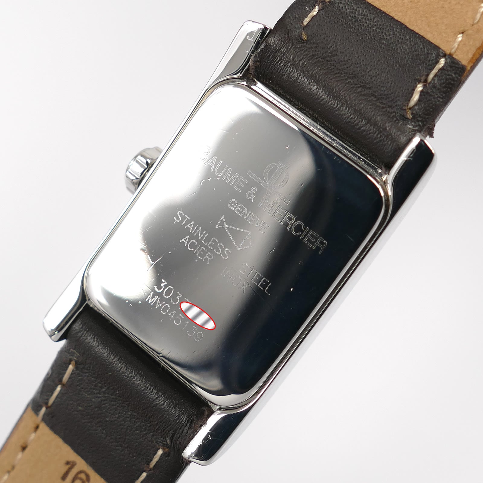 Baume & Mercier Hampton MV045139 stainless steel case back