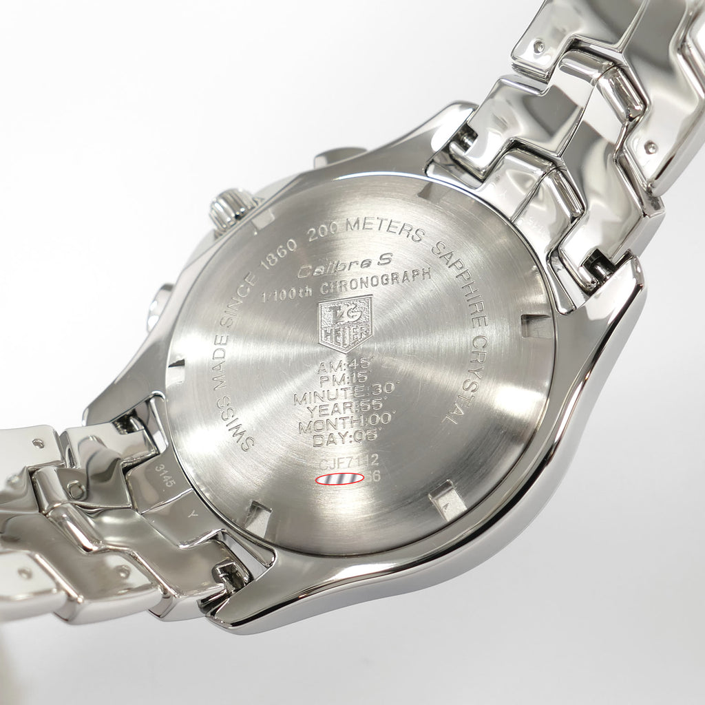 TAG Heuer Link Calibre S CJF7112 stainless steel screw down case back