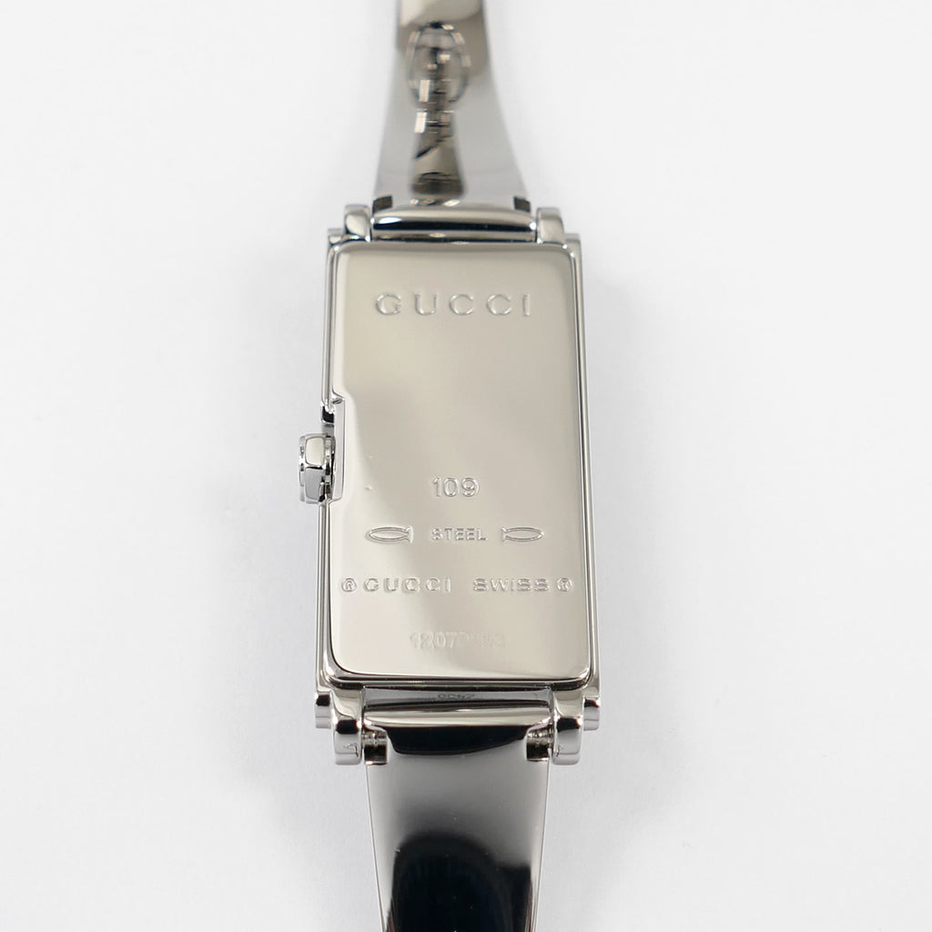 Gucci G-Line 109 stainless steel case back