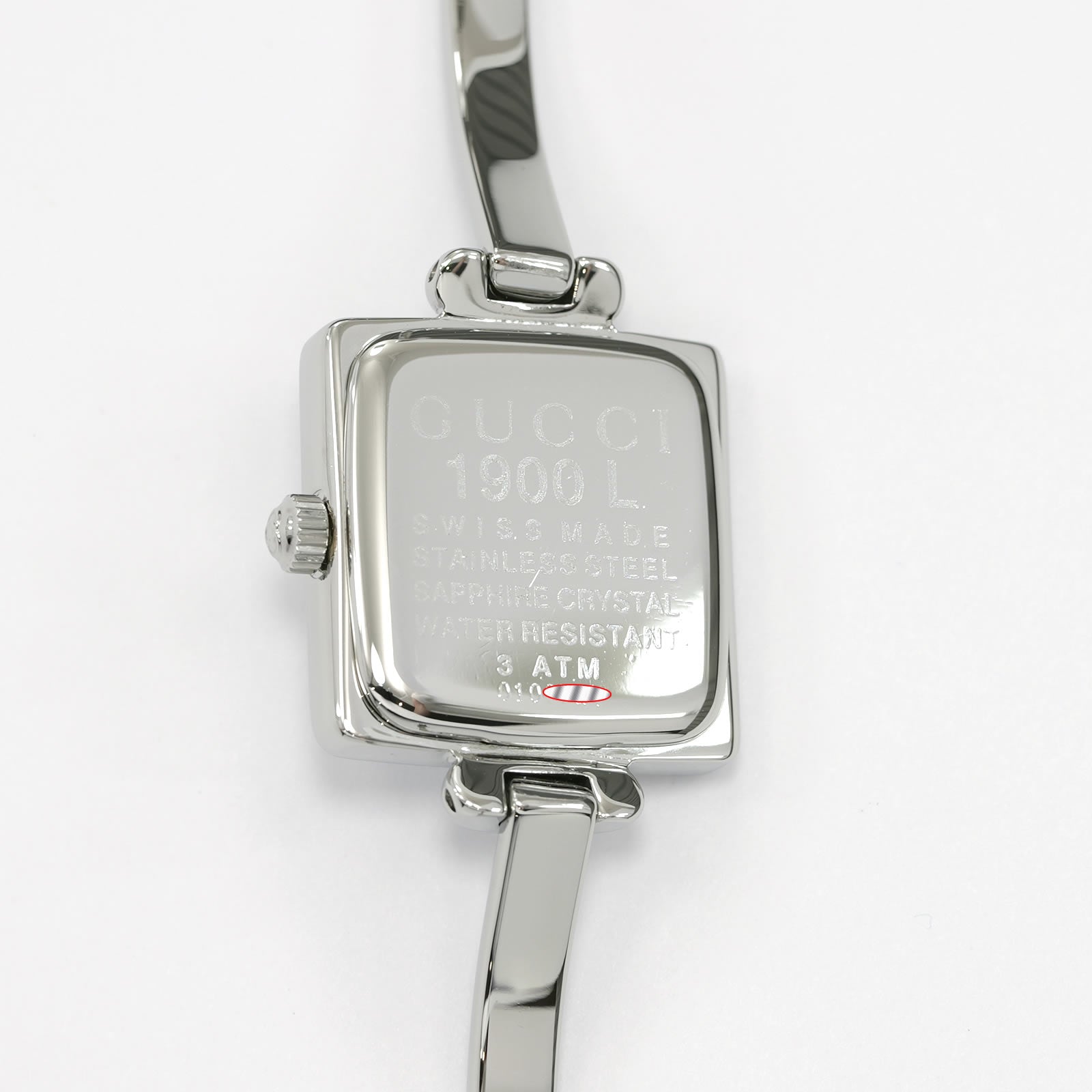 Gucci 1900L Stainless Steel case back