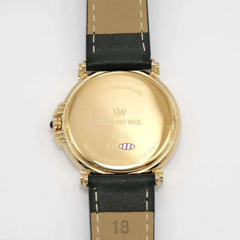 Raymond Weil Vintage 9155 18k Gold Plated case back