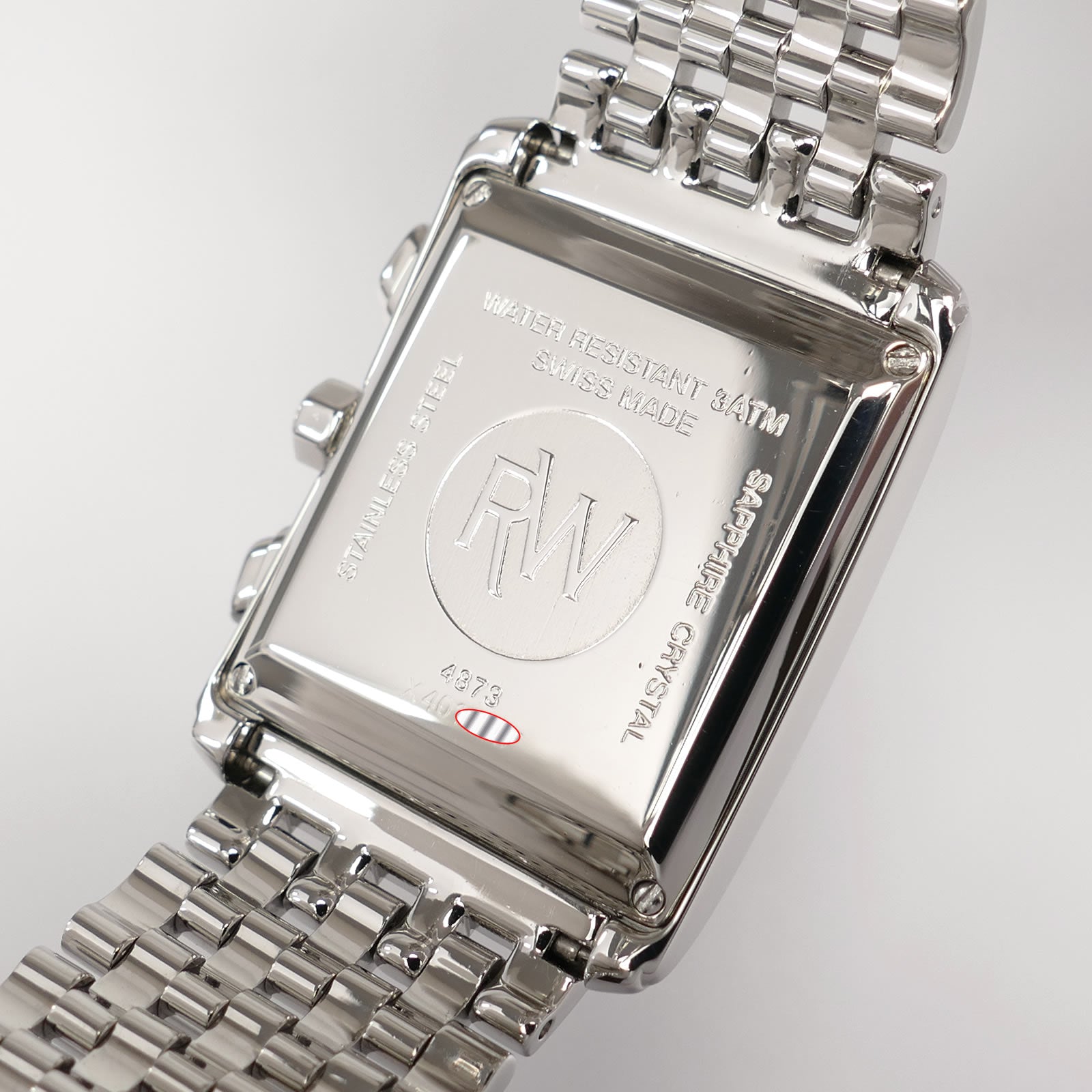 Raymond Weil Don Giovanni 4873 stainless steel case back
