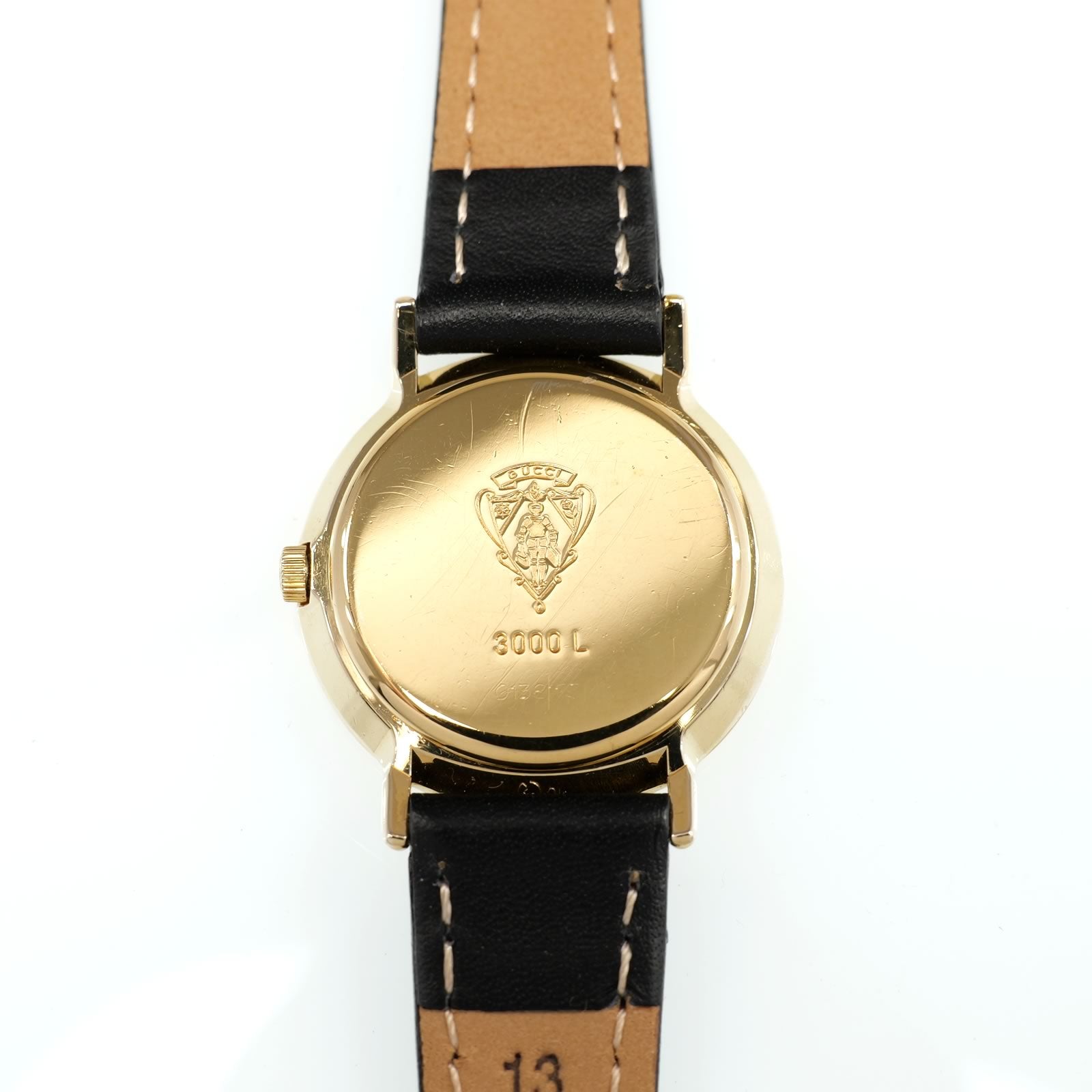 Gucci 3000L 18k Gold Plated case back