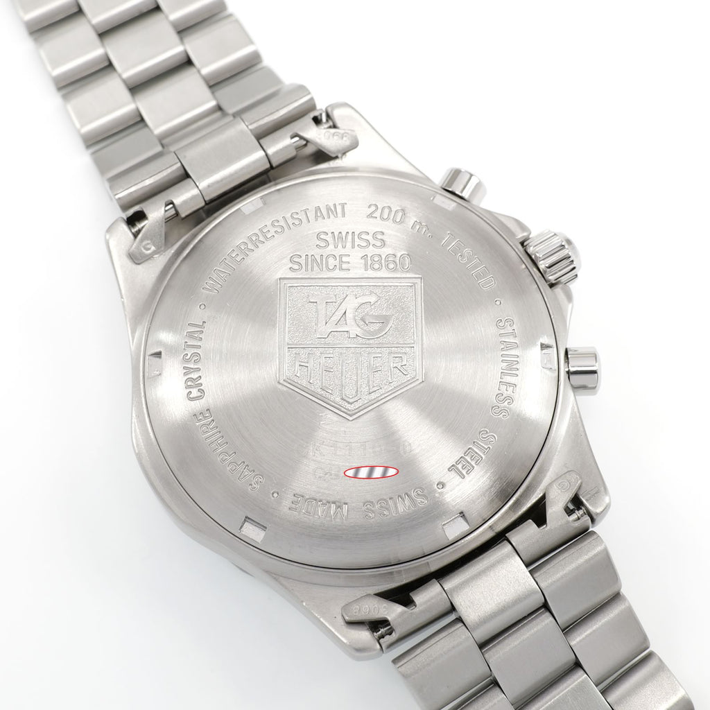 TAG Heuer 2000 Chronograph CK1110-0 stainless steel screw down case back
