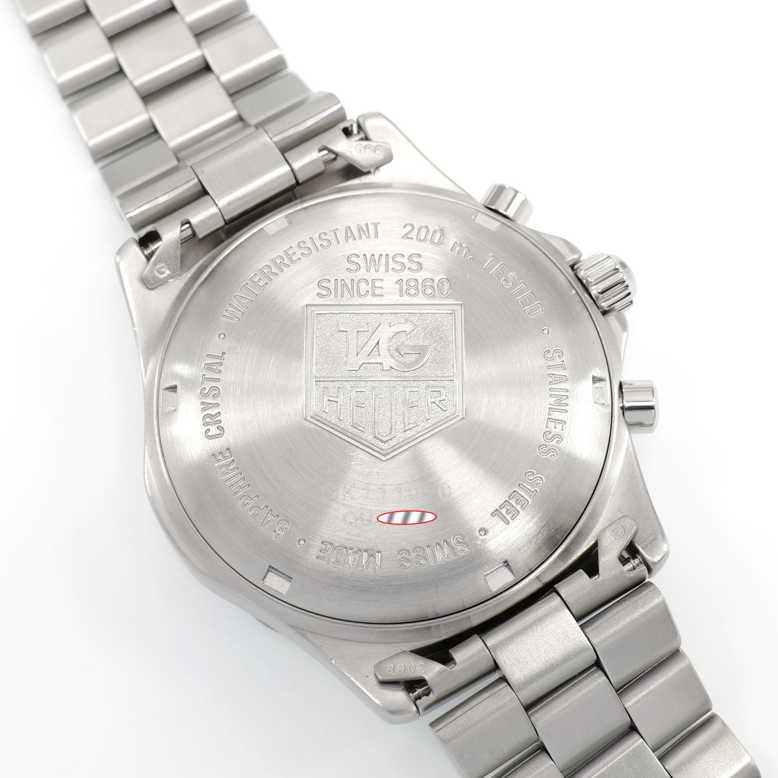 TAG Heuer 2000 Chronograph CK1110-0 stainless steel screw down case back