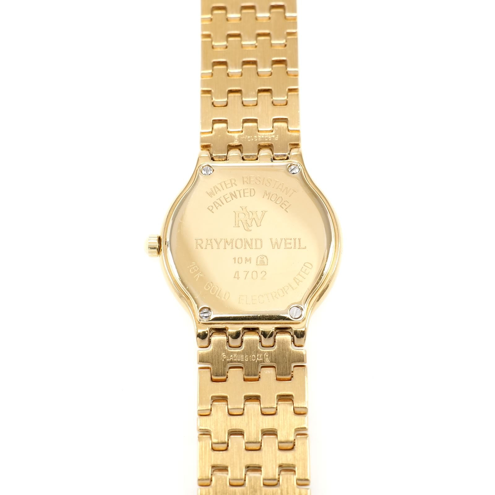 Raymond Weil Fidélio 4702 White and Blue Dial 18k Gold Plated