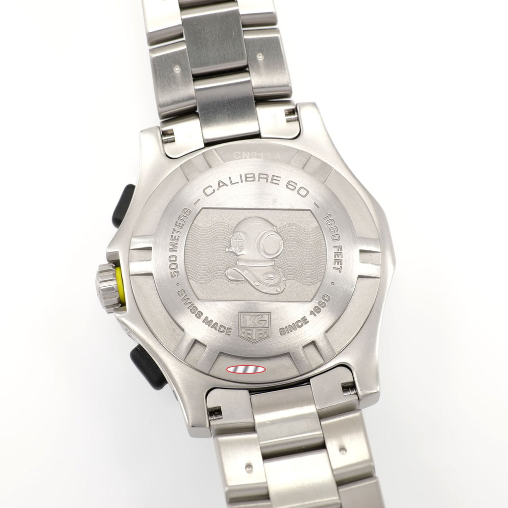 TAG Heuer Aquagraph CN211A stainless steel screw down case back