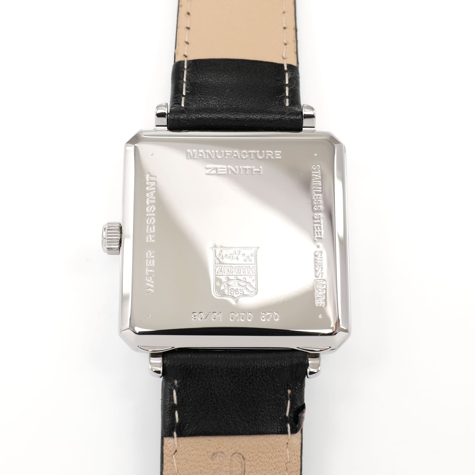 Zenith Elite 670 stainless steel case back
