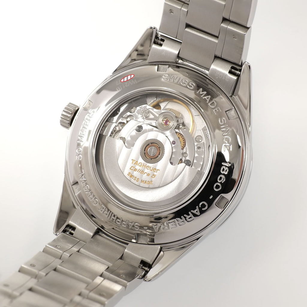 TAG Heuer Carrera WV211B exhibition case back calibre 5