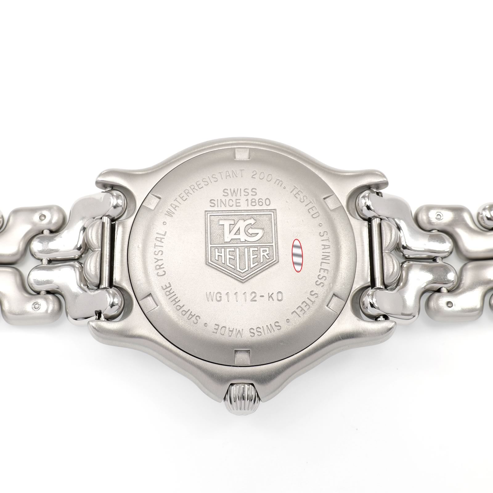 TAG Heuer SEL WG1112-K0 stainless steel screw down case back
