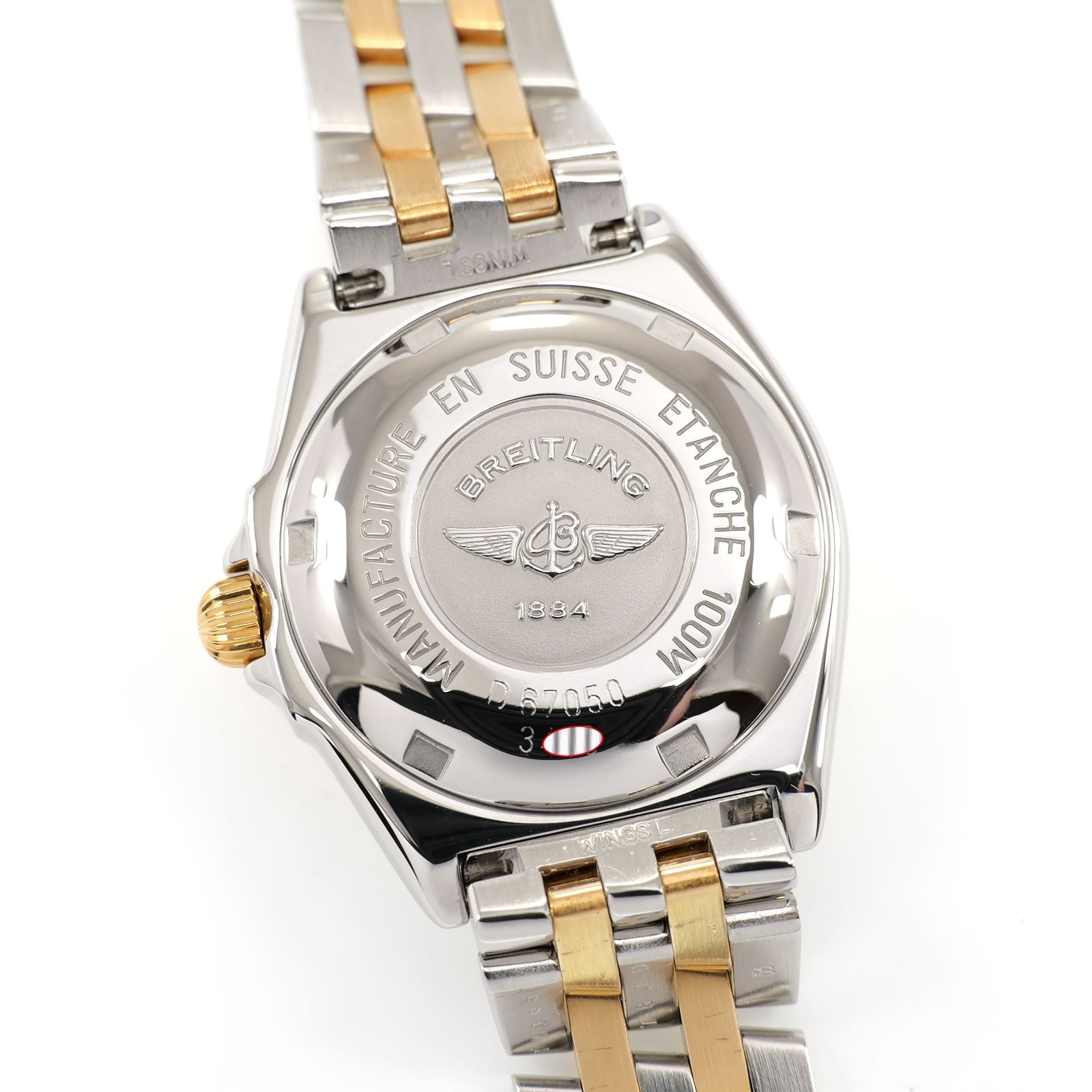 Breitling Wings D67050 stainless steel screw down case back