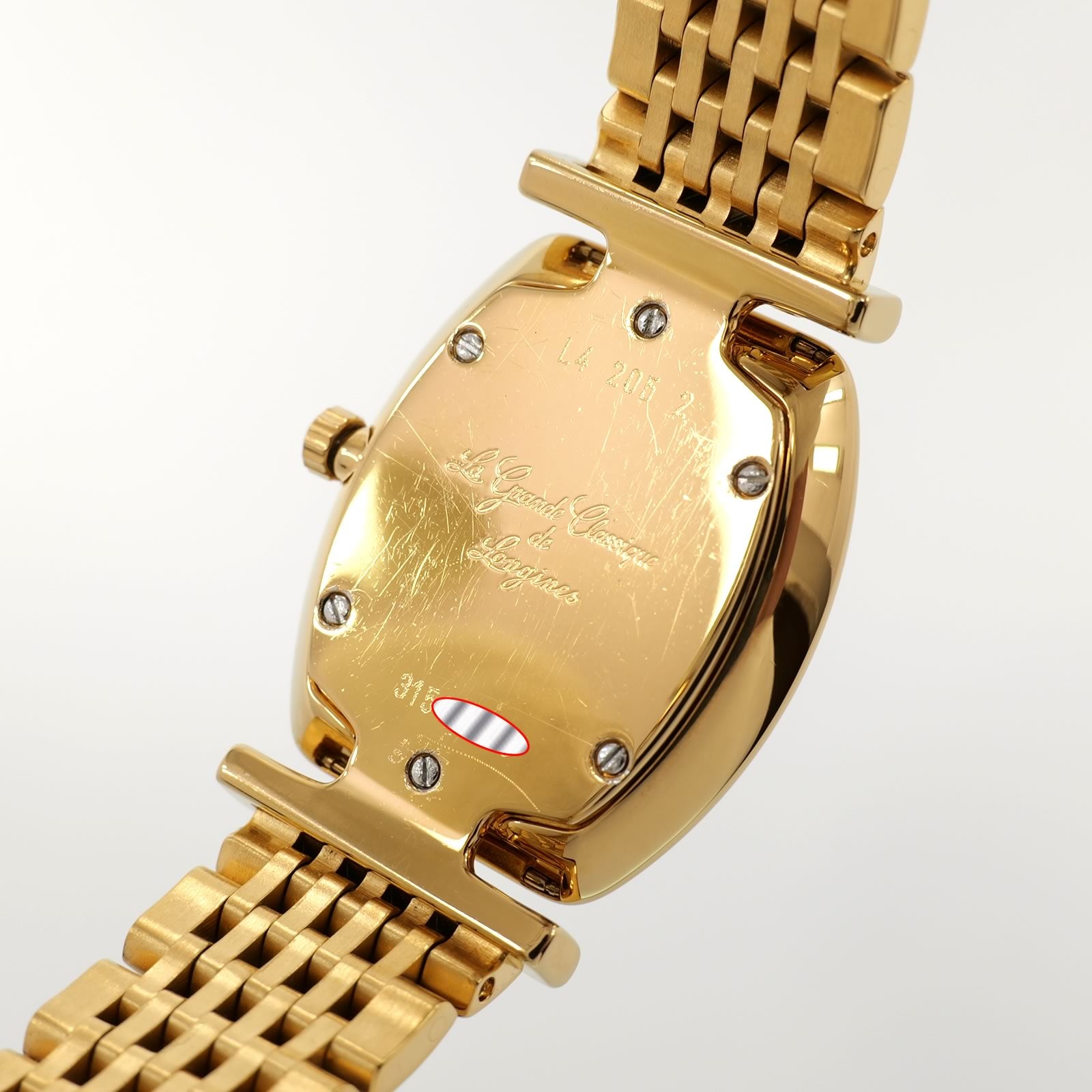 Longines La Grande Classique Gold PVD L4.205.2 case back