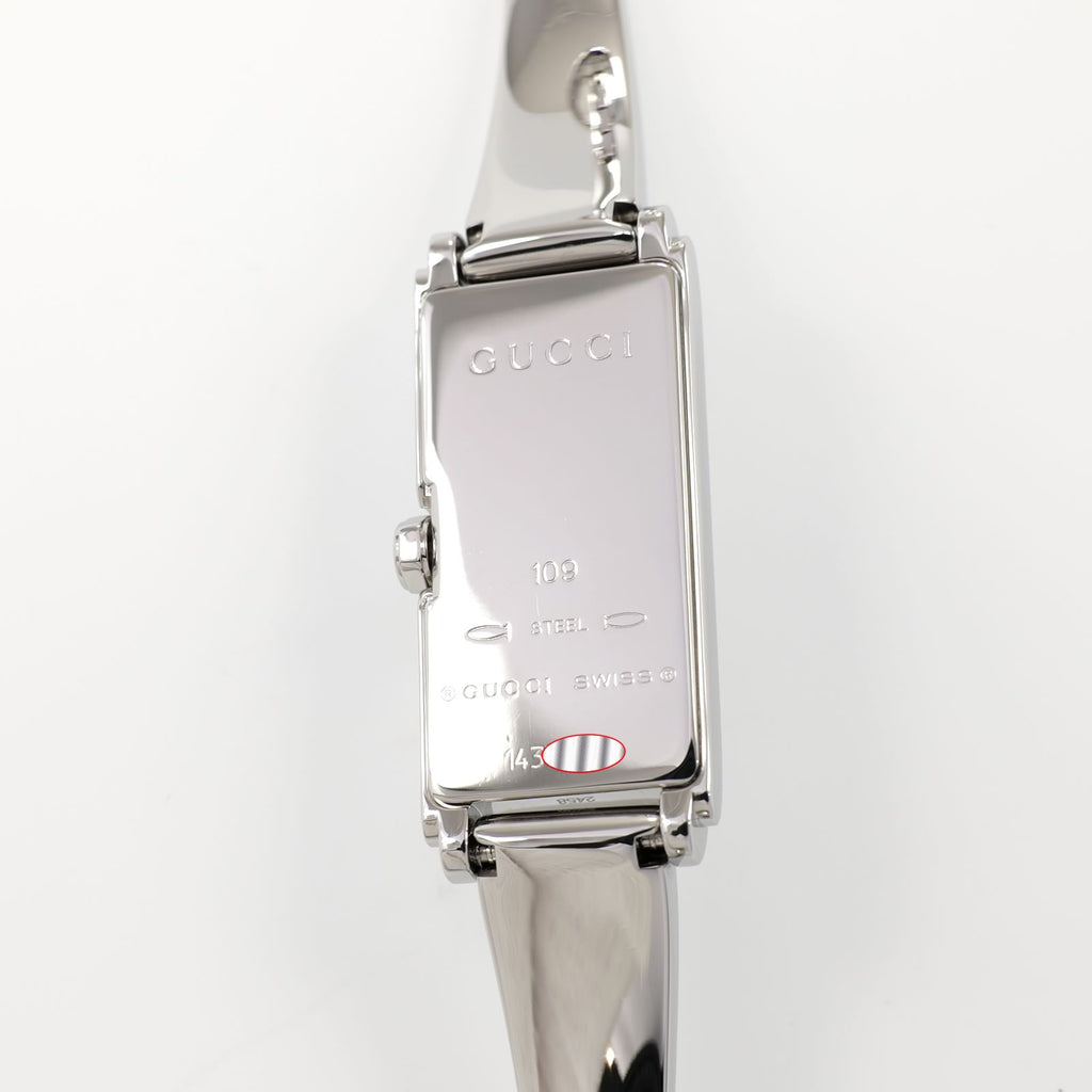 Gucci G-Line 109 stainless steel case back