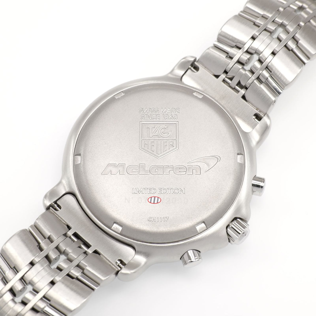 TAG Heuer 6000 Chronograph CH1117 stainless steel screw down case back