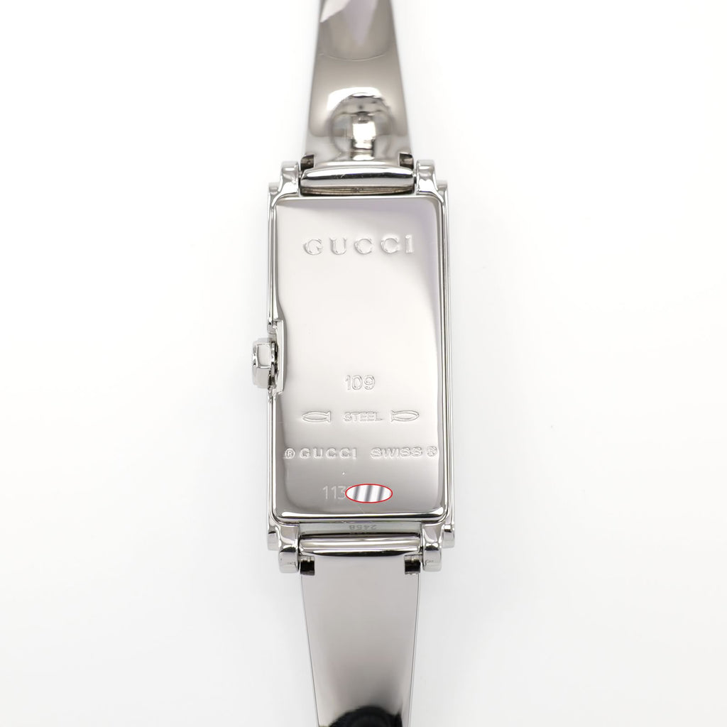 Gucci G-Line 109 stainless steel case back