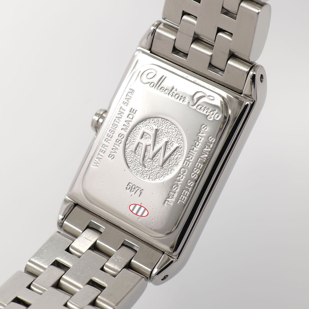 Raymond Weil Tango 5971 stainless steel case back