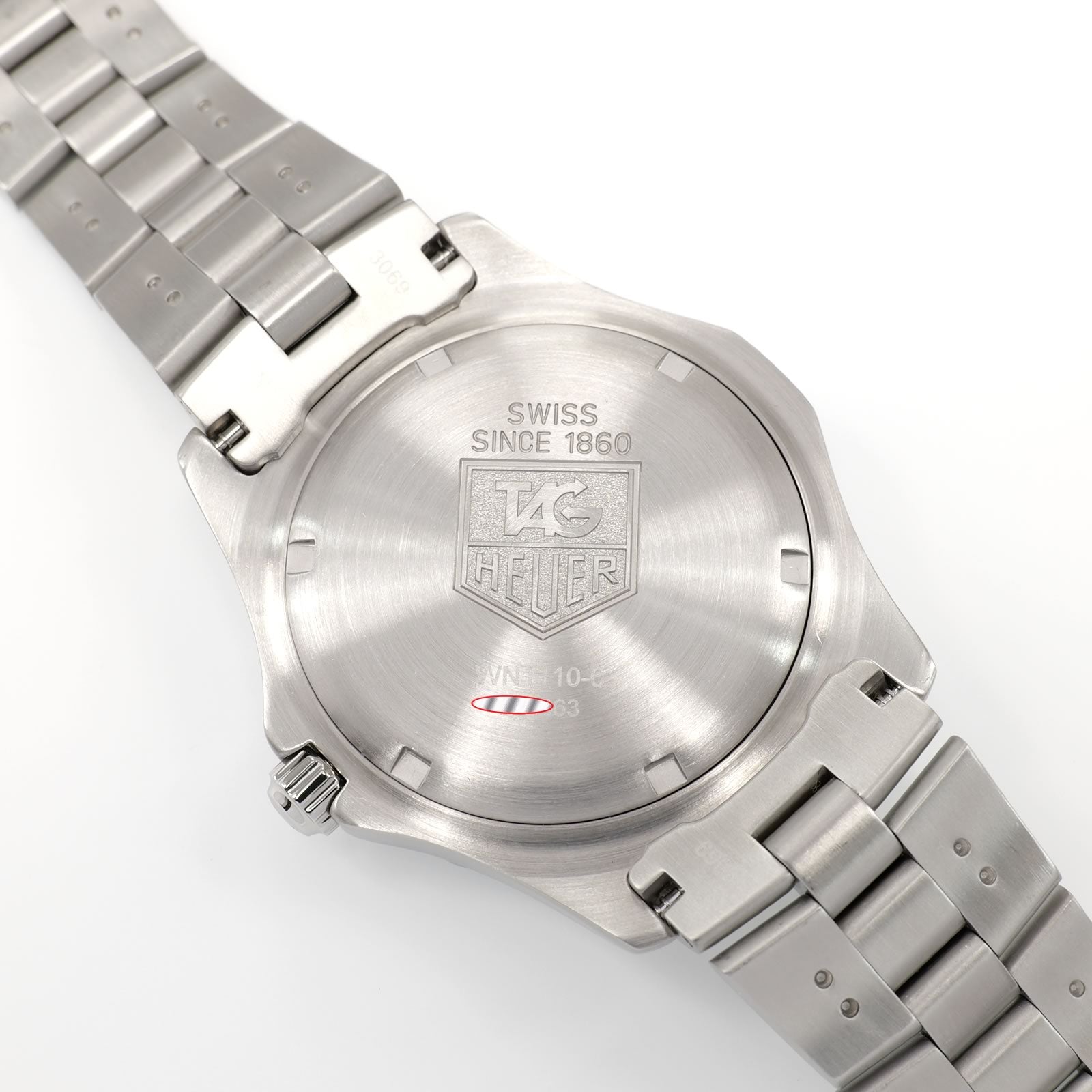TAG Heuer 2000 Exclusive WN1110-0 stainless steel screw down case back