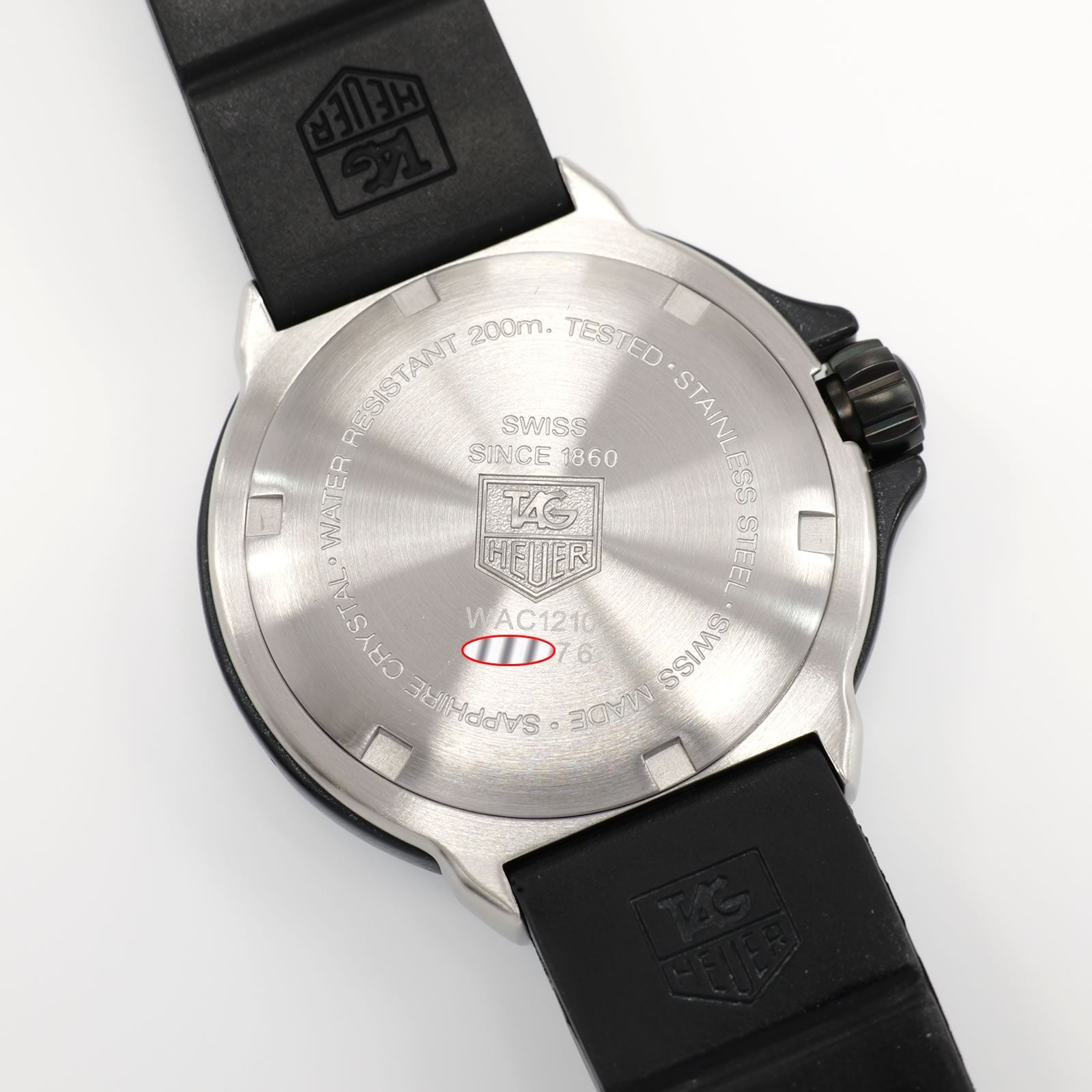 TAG Heuer Formula 1 WAC1210 stainless steel screw down case back