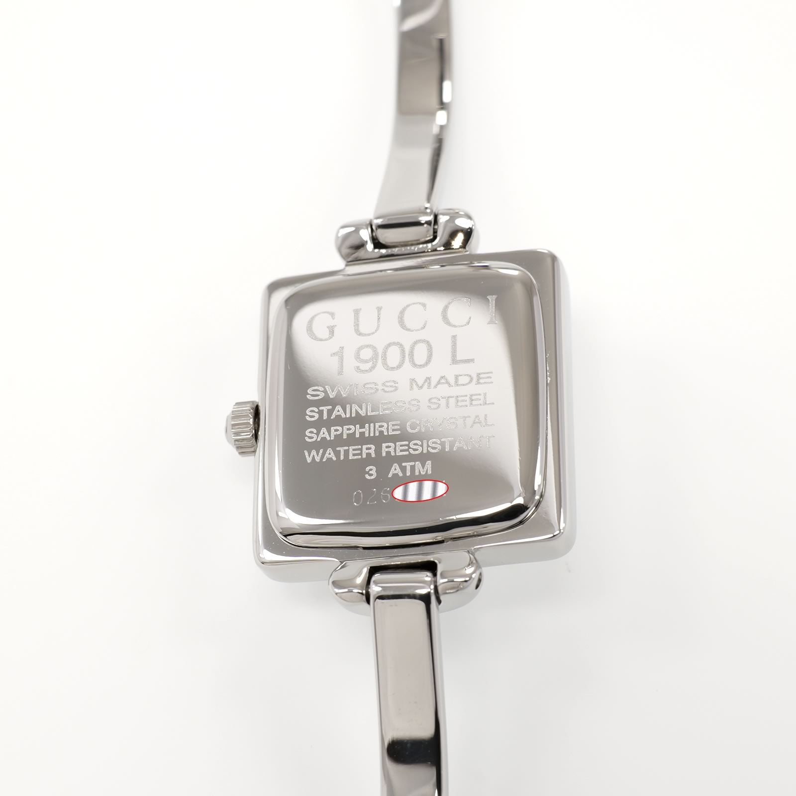 Gucci 1900L Stainless Steel case back