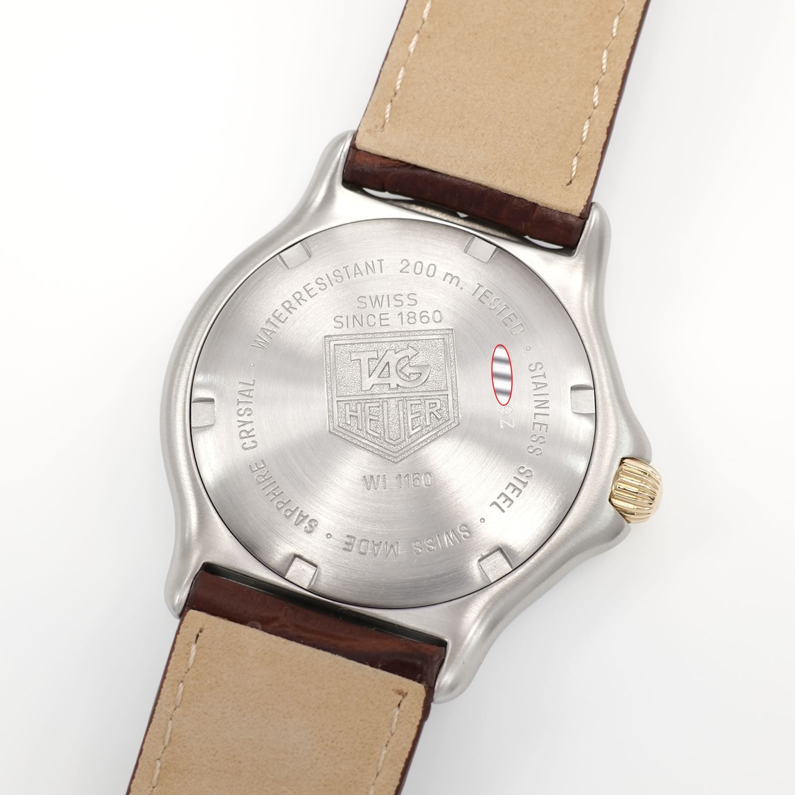 TAG Heuer SEL WI1150 stainless steel screw down case back