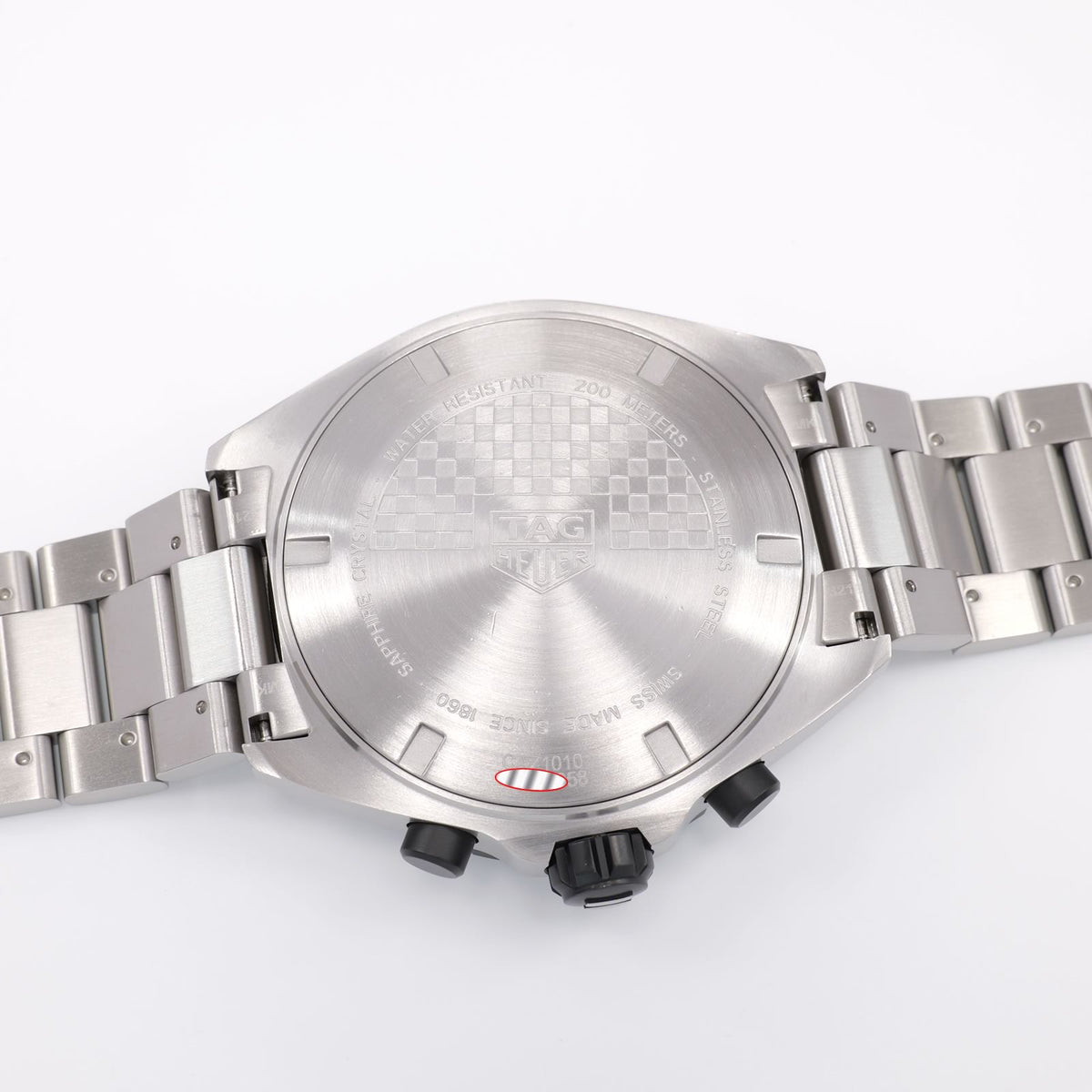 TAG Heuer Formula 1 Chronograph CAZ1010 stainless steel screw down case back