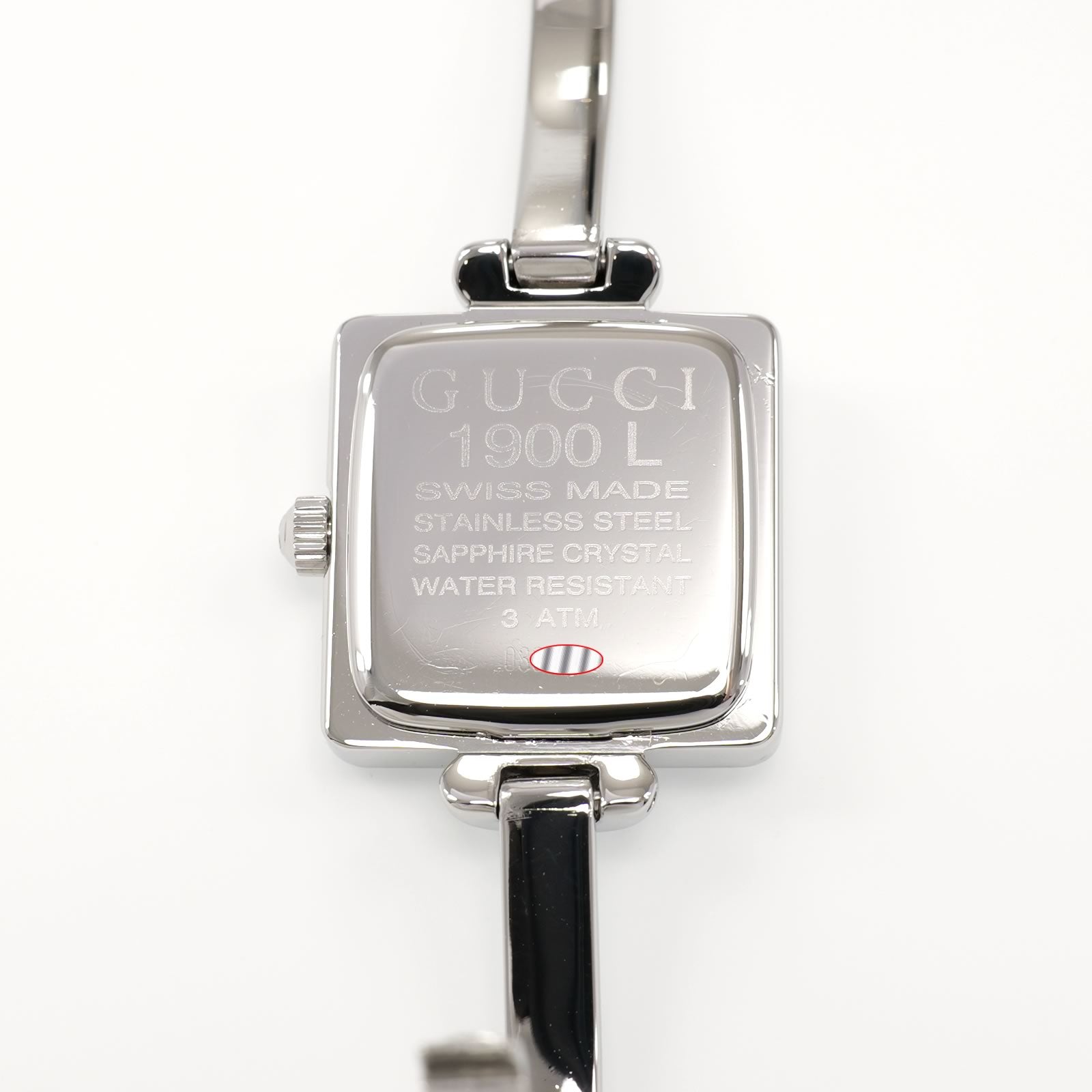 Gucci 1900L stainless steel case back