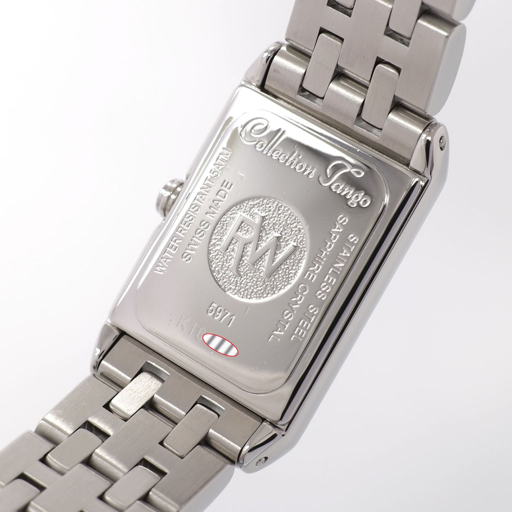 Raymond Weil Tango 5971 stainless steel case back