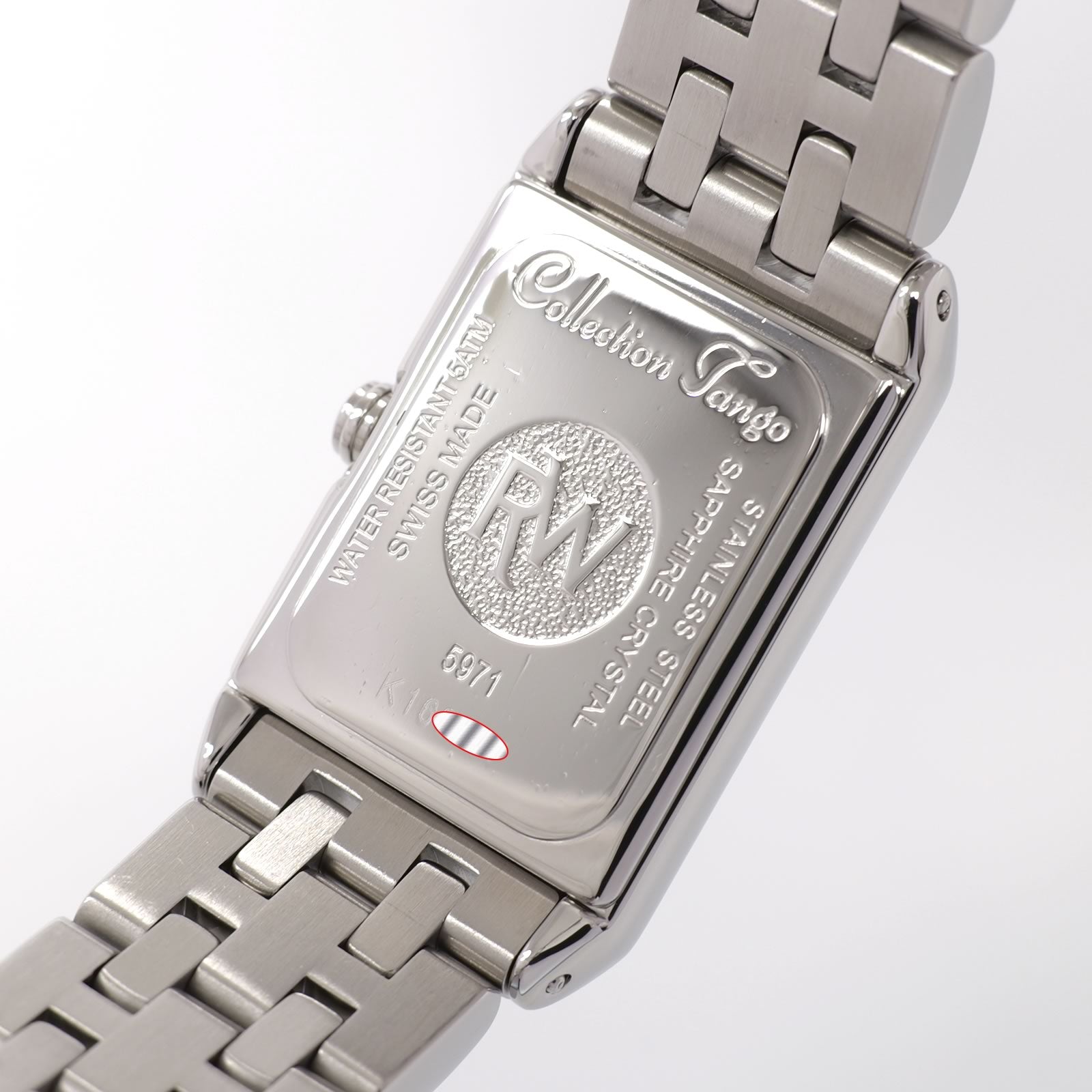 Raymond Weil Tango 5971 stainless steel case back