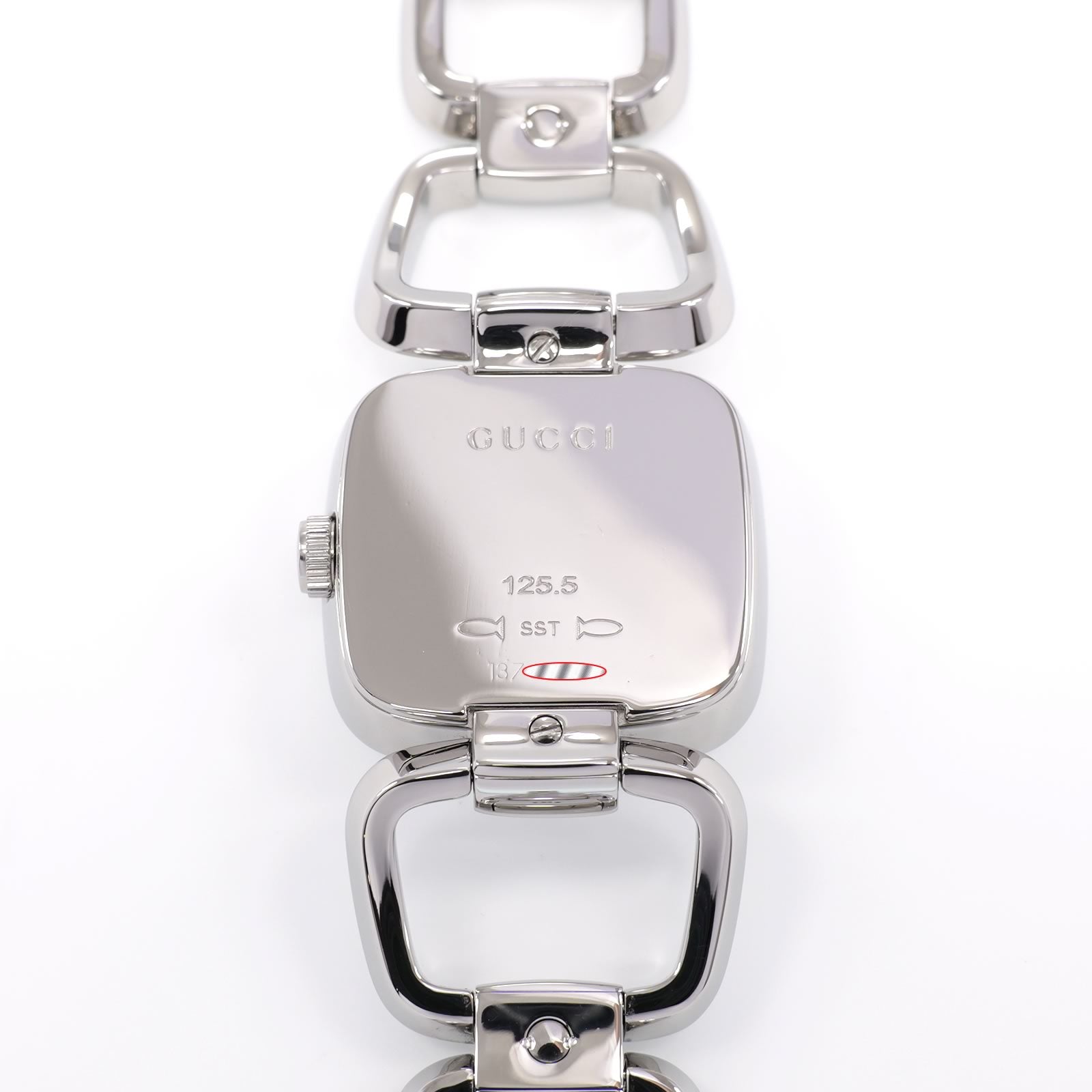 Gucci G YA125502 125.5 stainless steel case back