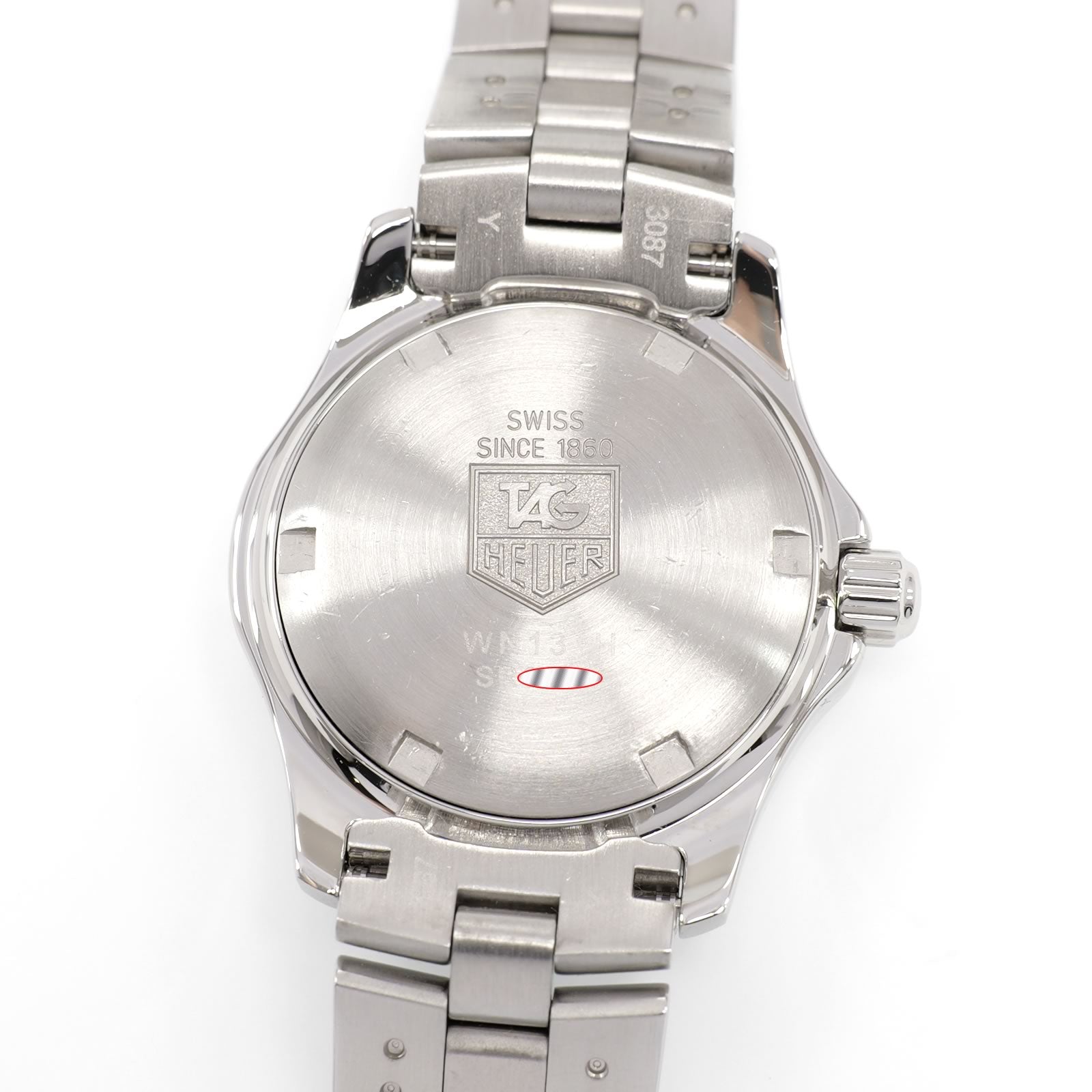 TAG Heuer Exclusive WN131H stainless steel screw down case back