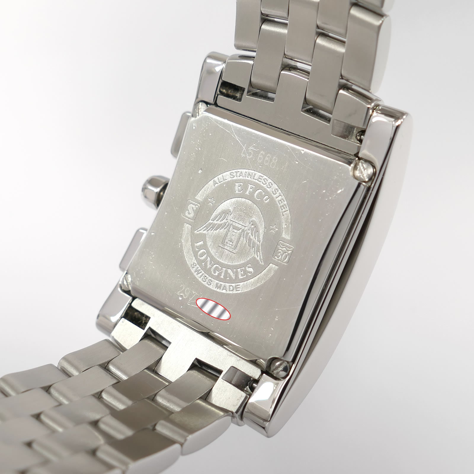 Longines DolceVita Carrée L5.668.4 stainless steel case back