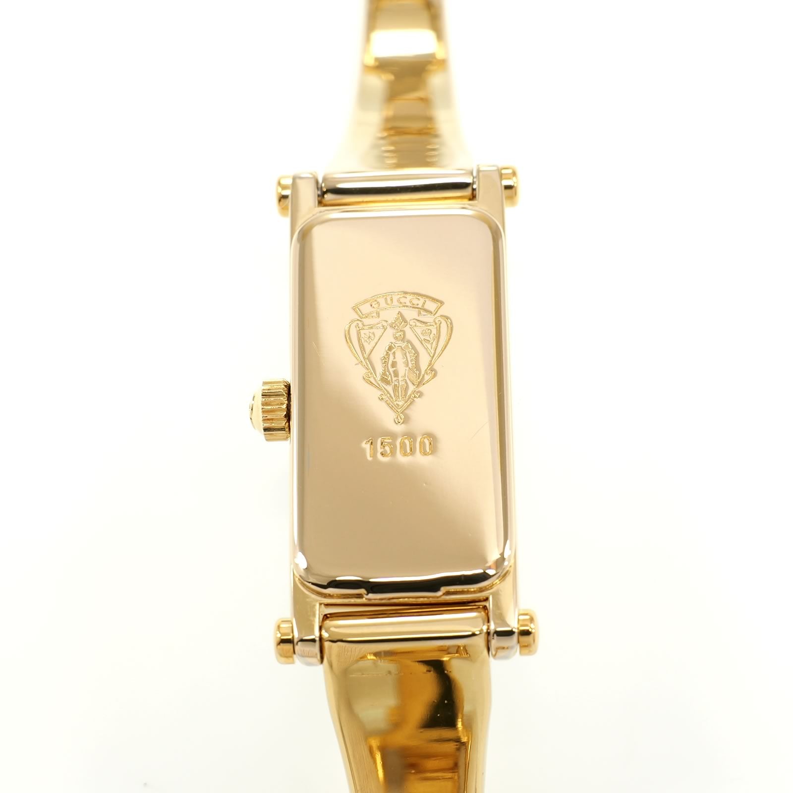 Gucci 1500L 18k Gold Plated case back