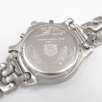 TAG Heuer SEL CG1117 stainless steel screw down case back with Ron Dennis David Coulthard and Mika Hakkinen signatures