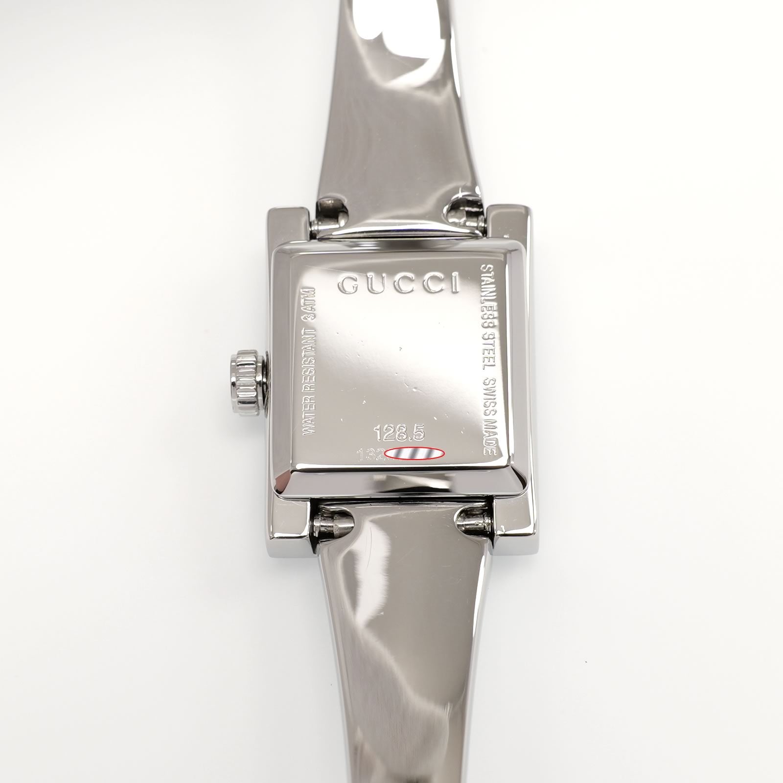 Gucci G-Frame YA128504 Stainless Steel case back
