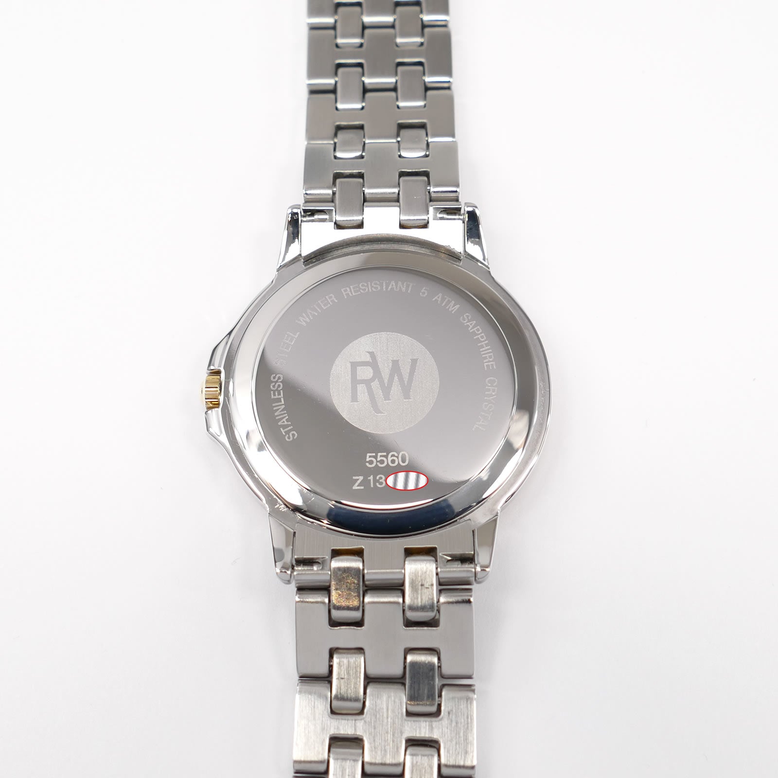 Raymond Weil Tango 5560 stainless steel case back