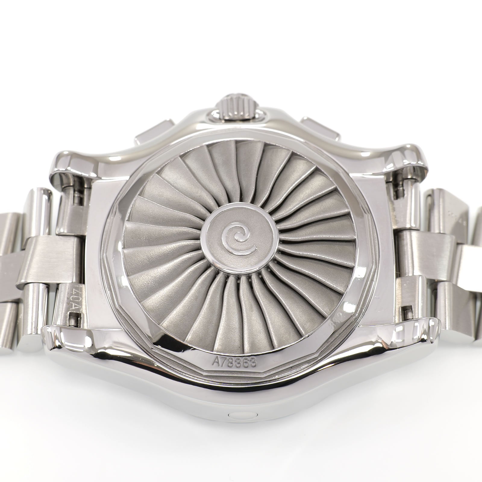 Breitling Airwolf A78363 stainless steel screw down case back propeller design
