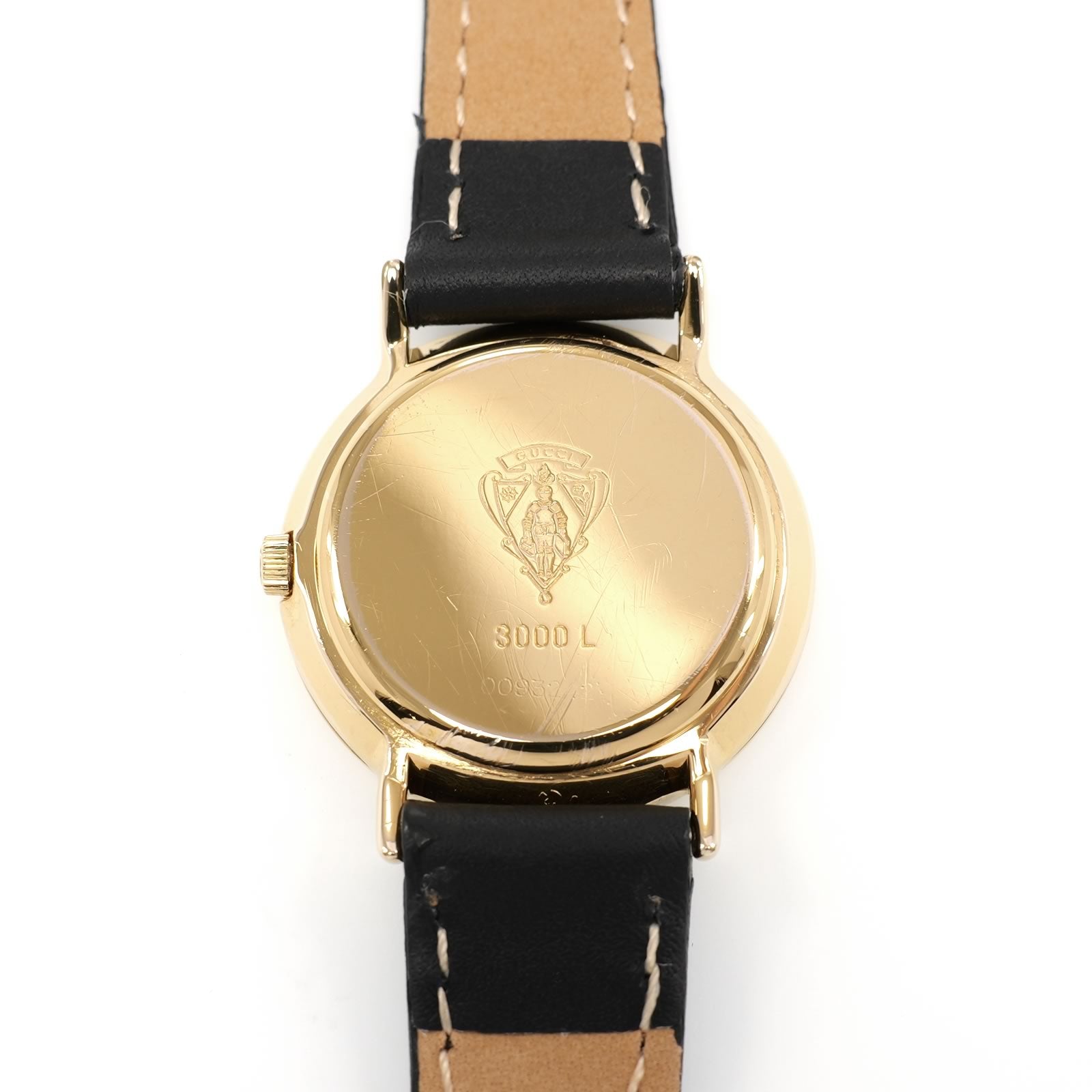 Gucci 3000L 18k Gold Plated case back