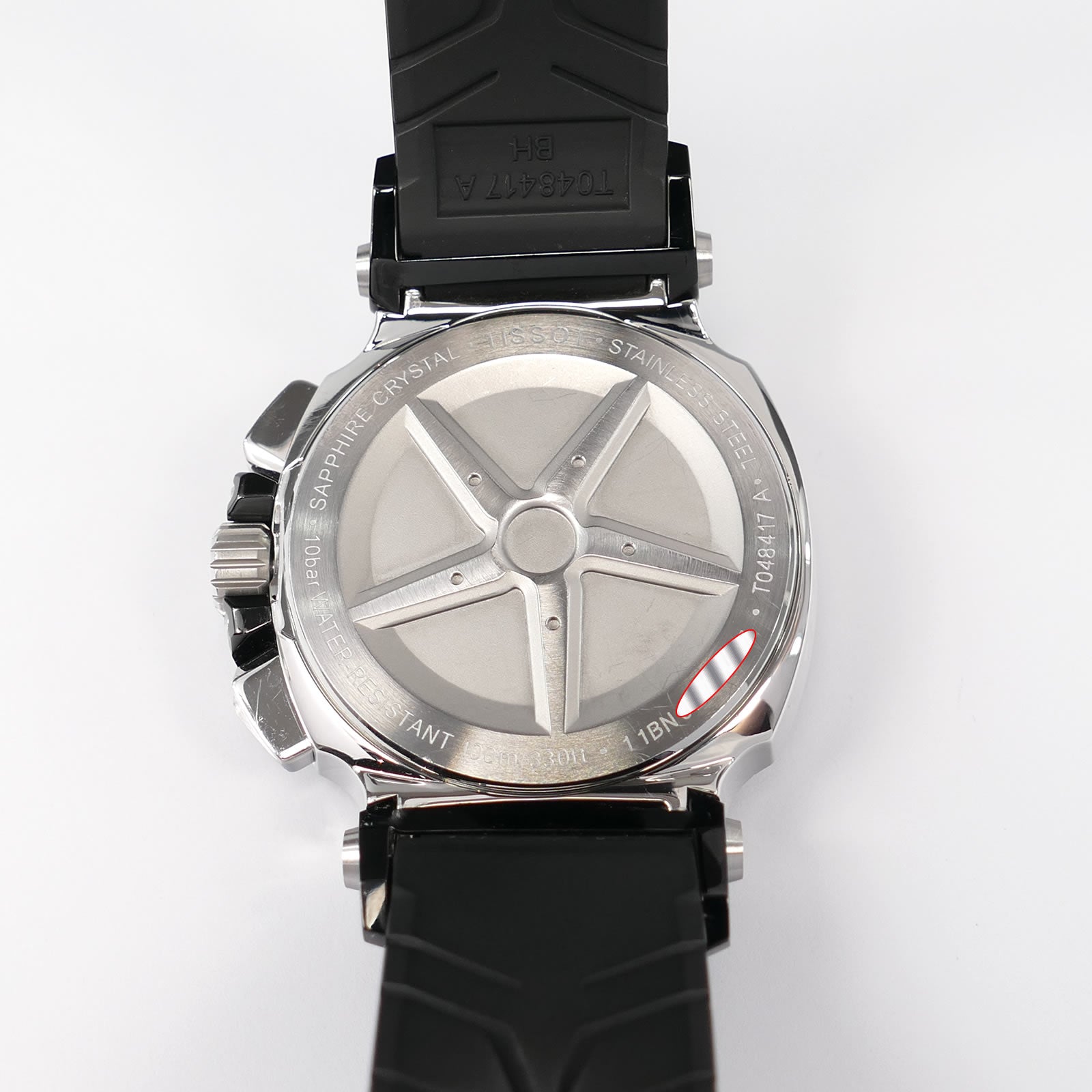 Tissot T-Race T048417A stainless steel case back
